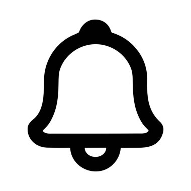 Bir uyarı çanının temiz ve basit bir siyah taslak simgesi. Bu vektör grafiği uyarıları, hatırlatıcıları veya güncellemeleri belirten kullanıcı arayüzleri, web siteleri ve uygulamaları için mükemmeldir.