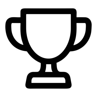 Kazanan kupanın minimalist bir sanat simgesi. Bu grafik sembol başarıyı, ödülleri, zaferi, rekabeti ve beyaz arka planda izole bir şekilde birinci sırada olmayı temsil ediyor..