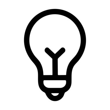Bir ampulün minimalist vektör grafiği. Bu basit taslak simgesi yaratıcılığı, ilhamı, elektriği ve parlak fikirleri sembolize eder. Beyaz bir arkaplanda izole edilmiş.
