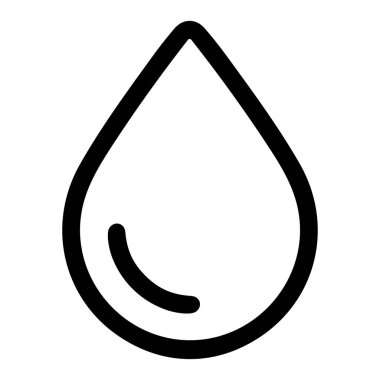 Tek bir sıvı damlasının minimalist vektör grafiği. Temiz tasarım ağ simgeleri, logolar ya da saflık ve hidrasyon gibi kavramlar için mükemmeldir..