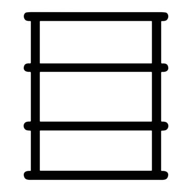 Namluyu ya da davulu temsil eden basit ve temiz bir sanat simgesi. Bu minimalist vektör grafiği endüstri, yağ, yakıt ve depolama temaları için mükemmeldir..