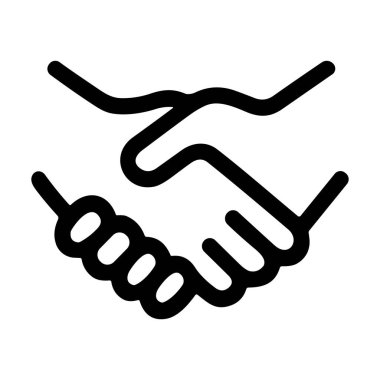 İnsanlık ve yapay zeka arasındaki işbirliğini temsil eden, bir insanın robot elini sıkan minimalist bir vektör grafiği.