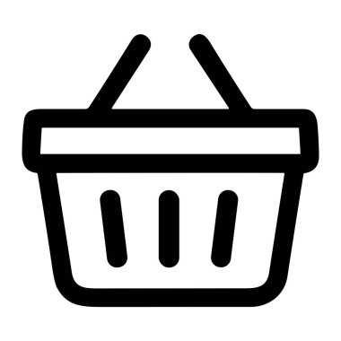 Bir alışveriş sepetinin temiz ve modern bir sanat simgesi. Bu basit vektör grafiği kullanıcı arayüzleri, web siteleri ve çevrimiçi alışveriş ve perakende satış ile ilgili uygulamalar için mükemmeldir..