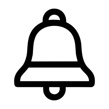 Çanın basit ve temiz bir simgesi. Bu sembol, web ve mobil uygulamalar için kullanıcı arayüzlerinde bildirimler, uyarılar, alarmlar ve anımsatıcılar için yaygın olarak kullanılır..