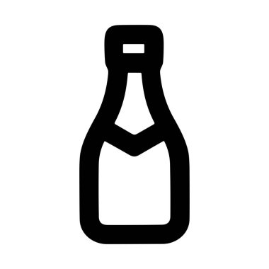 Süt, meyve suyu veya diğer içecekler için uygun bir şişeyi temsil eden minimalist bir siyah taslak ikonu. Bu temiz ve basit vektör grafiği web tasarımı ve kullanıcı arayüzleri için mükemmeldir.