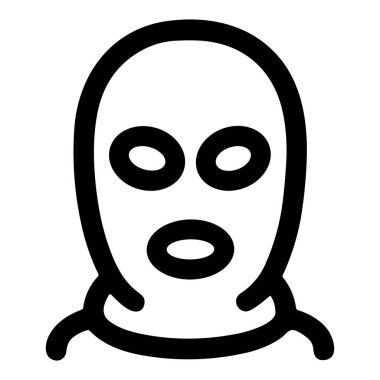 Kar maskesi ya da kar maskesi ile kaplı basit, kalın çizgili bir sanat simgesi. Bu vektör grafik bir hırsızı, hırsızı, suçluyu ya da anonimliği temsil edebilir..