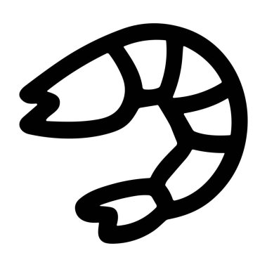 Minimalist siyah beyaz karides grafiği deniz ürünleri markalaşması, menü tasarımı ve aşçılık promosyon materyalleri için uygundur. Basitlik ve zarafeti vurgular..