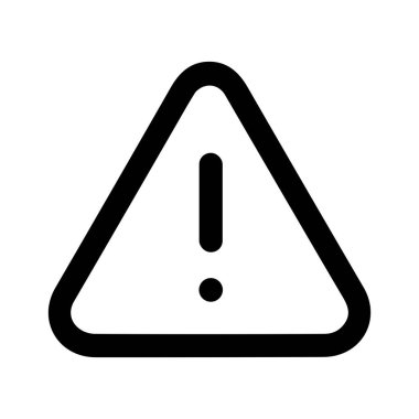 Eşkenar üçgen içinde ünlem işareti olan basit bir uyarı simgesi, güvenlik ve uyarı bağlamlarında uyarı veya uyarı için kullanılır.