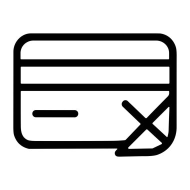 İşaretli kredi kartının siyah-beyaz simgesi, ödeme onayı, doğrulama veya finansal hizmetlerdeki başarılı işlemleri simgeliyor.