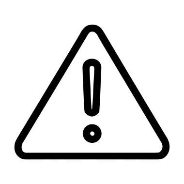 Üçgen içinde bir ünlem işareti içeren basit bir uyarı simgesi, çeşitli bağlamlar için dikkat, tetikte olma ve güvenlik bilincini sembolize ediyor.