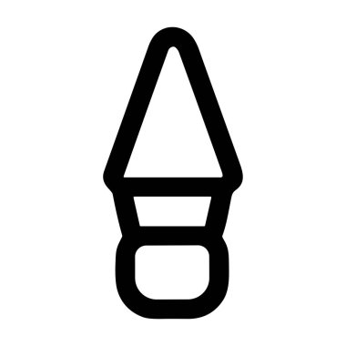 Yaratıcı, tasarım veya eğitim temaları için ideal kalem veya kalem simgesinin minimalist siyah taslak simgesi, görsel iletişimdeki basitlik ve netliği vurguluyor.