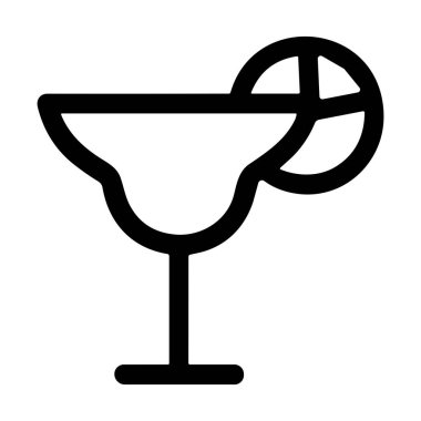 Limon dilimiyle süslenmiş zarif bir kokteyl bardağı, koyu bir bar arka planına kurulmuş, gece hayatı, parti ve içecek temalı projeler için mükemmel..