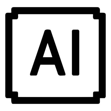 Parlak, siyah bir yapay zeka teknolojiyi, yeniliği ve dijital zekayı temsil eden beyaz bir arkaplanı temsil ediyor..