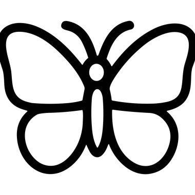 Siyah çizgileri olan minimalist bir kelebek ikonu. Bu basit vektör grafiği doğayı, güzelliği ve dönüşümü temsil eder. Logolar, web siteleri ve tasarım projeleri için mükemmel.