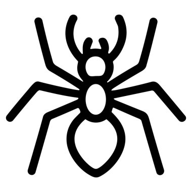 Bir karıncanın temiz ve basit bir taslak simgesi. Bu minimalist böcek grafiği beyaz arkaplandaki logolar, piktogramlar ve kullanıcı arayüzü tasarım elemanları için mükemmeldir..