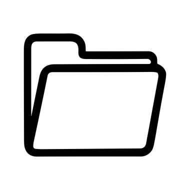 Beyaz arkaplanda izole edilmiş temiz ve modern bir klasör simgesi. Bu vektör grafiği kullanıcı arayüzü tasarımı, web uygulamaları ve iş sunumları için mükemmeldir.