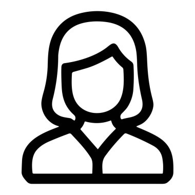 Bir kadının büstünün minimalist ve modern vektör grafiği. Bu yüzsüz kişi simgesi kullanıcı arayüzleri, web siteleri ve uygulama profil tutucuları için idealdir.