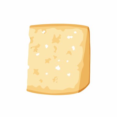 Sarı peynir bloğunun basit ve temiz bir vektör çizimi. Bu süt ürünleri ikonu mutfak tasarımları, menüler veya marketle ilgili grafikler için mükemmeldir..