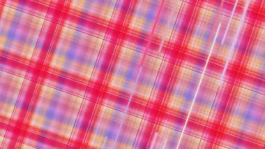 Renkli ve soyut bir şebeke deseninin kusursuz bir döngüsü. Canlı kırmızı, pembe ve mor çizgiler dinamik ve modern bir arkaplan oluşturuyor..