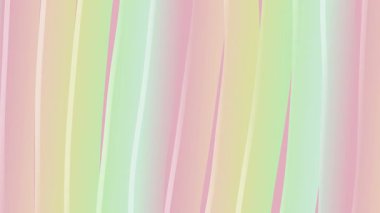 Yumuşak pastel renklerde dikey çizgiler içeren kusursuz bir döngü animasyonu. Bu soyut hareket grafiği nazik, renkli ve rahatlatıcı bir arka plan için mükemmeldir..