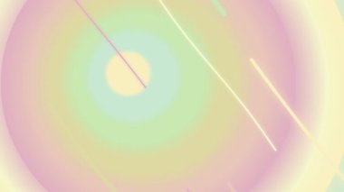 Bu soyut arkaplan animasyonu hafif titreşimli renk halkaları ve hareketli çizgiler içerir, rüya gibi ve rahatlatıcı bir görsel etki yaratır..