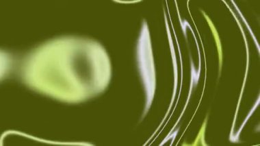 Akıcı, dalgalı yeşil ve beyaz ışık çizgileri içeren soyut bir hareket arkaplanı, zeytin yeşili bir zemin üzerinde sıvı benzeri bir etki yaratır. Kusursuz döngü canlandırması.