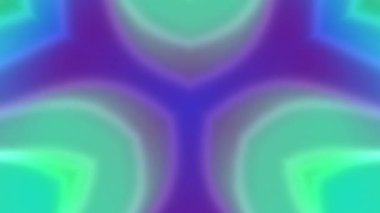 Soyut simetrik kalıpların büyüleyici, kusursuz döngüsü. Mavinin, yeşilin ve mor rengin yumuşak eğimleri hipnotik ve rahatlatıcı bir görsel deneyimle harmanlanır..