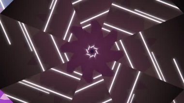 Soyut geometrik şekillerin ve dönen çizgilerin büyüleyici bir videosu