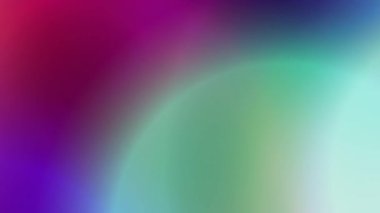 Mor, mavi, yeşil ve pembe tonlarını içeren canlı renklerin pürüzsüz bir gradyanı içeren büyüleyici soyut bir arka plan döngüsü.