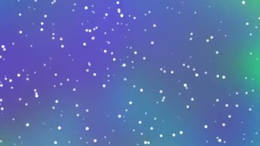 Maviden yeşile dönüşen, dinamik bir arkaplan üzerinde zarifçe hareket eden beyaz ışıldayan parçacıkların büyüleyici bir görüntüsü büyülü ve ruhani bir atmosfer yaratıyor..