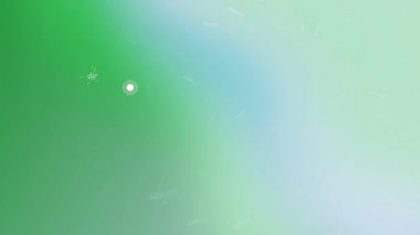 Pürüzsüz, hareketli bir arka plan canlı yeşilden yumuşak maviye dönüşüyor, hafif, dinamik bir mercek parıltısı ve hafif bir ışık ve hareket katıyor..