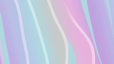 Mor, pembe ve mavinin pastel tonlarında yumuşak, dalgalı çizgiler içeren büyüleyici soyut bir arka plan döngüsü yumuşak renk geçişleriyle nazik ve rahatlatıcı bir görsel deneyim yaratıyor..