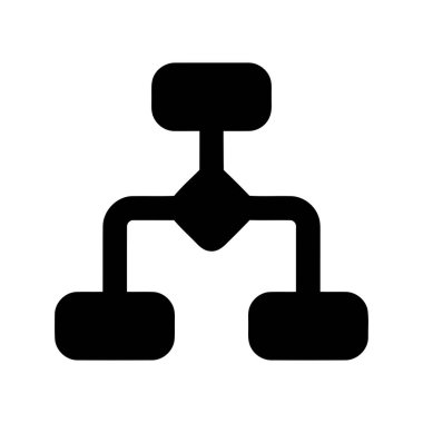 Grafik düğümü diyagramı simgesi, üç kola bağlı merkezi bir merkezi gösterir