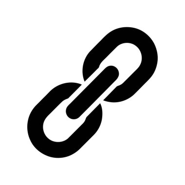 Bir hiper bağlantıyı ya da güvenli bir ağ ağını temsil eden zincir bağlantı sembolü