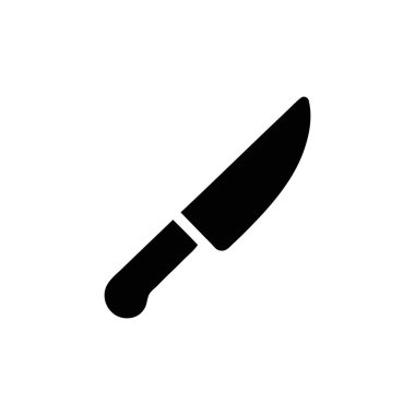 Knife silhouette icon on a white background suitable for kitchen design and graphic branding