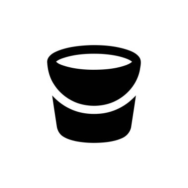 Kova simgesi, beyaz arkaplanda basit bir kovanın siyah siluetini gösterir