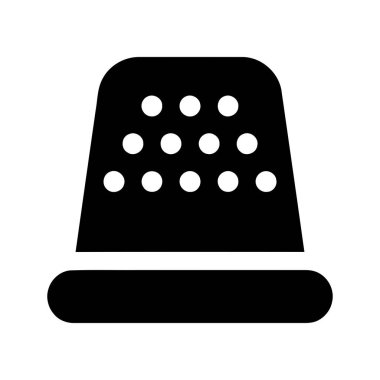 Siyah üzerine siyah şapka silueti UI markalaştırma ve grafik tasarım kullanımı için uygun minimal düz çizim