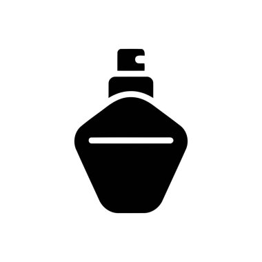 Parfüm şişesi simgesi markalaştırma ve ürün görselleri için uygun kalın silüet