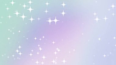 Animasyon pastel renkli arkaplan parlayan yıldızlarla