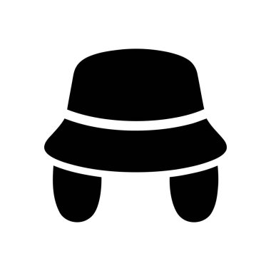 Beyaz arkaplandaki şapka silueti markalaşma ve reklam için cesur bir moda simgesi gösteriyor