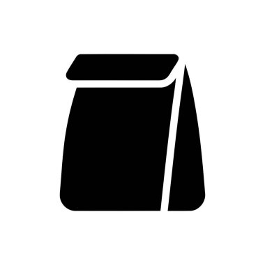 Dijital ve yazdırma ortamı için beyaz arkaplan minimalist tasarımı üzerindeki çöp kutusu siyah siluet vektör çizimi