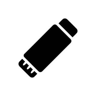 Beyaz arkaplan eğitim okulu yazma aracı kavramındaki kalem silueti vektör simgesi izole nesne