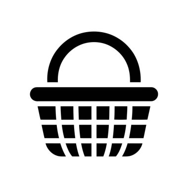 Perakende ve e-ticaret uygulamaları için beyaz arkaplanda basit siyah simge minimal tasarım