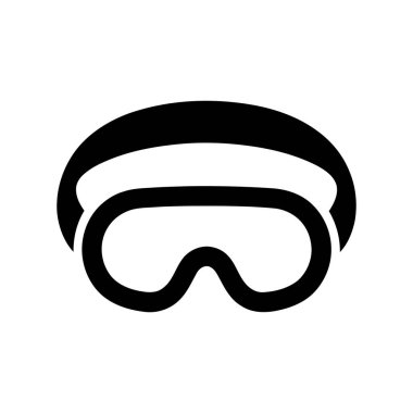 Kayak ya da snowboard koruyucu gözlüklerinin basit siyah beyaz bir kayışla görüntülenmesini sağlar