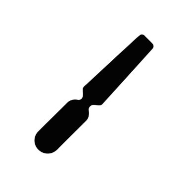 Çeşitli tasarım ve onarım projeleri için dosya el aracı silueti simgesi beyaz bir arkaplan üzerinde izole