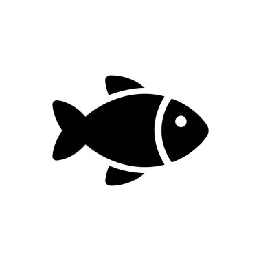 Beyaz arkaplan üzerinde izole edilmiş balık hayvan simgesi ağ ve uygulama arayüzleri için mükemmel grafik tasarım ögesi