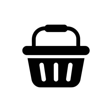 Alışveriş sepeti simgesi perakende alım ve e-ticaret web sitesi uygulamalarını temsil ediyor