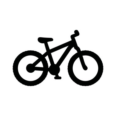Aktif yaşam tarzını ve ulaşımı temsil eden minimalist bisiklet simgesi