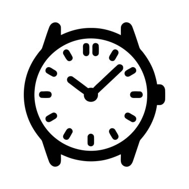 Grafiği izle, analog kol saatinin saat ve dakika elli basit siyah bir simgesini betimler