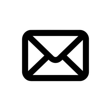 Posta iletisi ve dijital iletişimi temsil eden zarf simgesi Bu minimalist grafik varlık çeşitli tasarım projeleri için uygundur